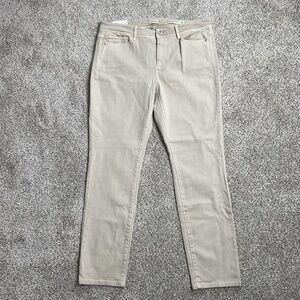 JJill Authentic Fit Slim Ankle Pant in LT Pebble Size 8 Casual Minimalistic